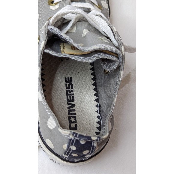Converse All*Star  530105F Gray/Blue Polka Dot Double Tongue Shoes Women’s (6) - Picture 9 of 16
